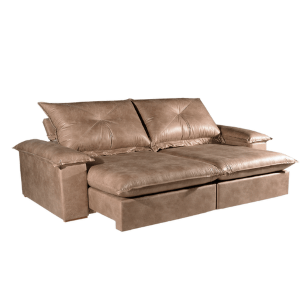 Sofa 3 Lugares Retratil Amsterda 230cm Bege